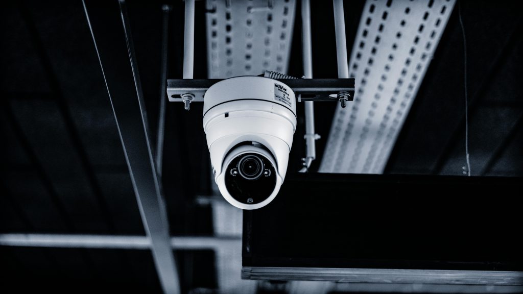 Security Camera Installation High-quality dome surveillance camera mounted indoors for optimal security monitoring.